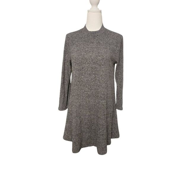 Old Navy Women's Size Large PETITE Black Chambray Swing Sweater - Picture 1 of 6